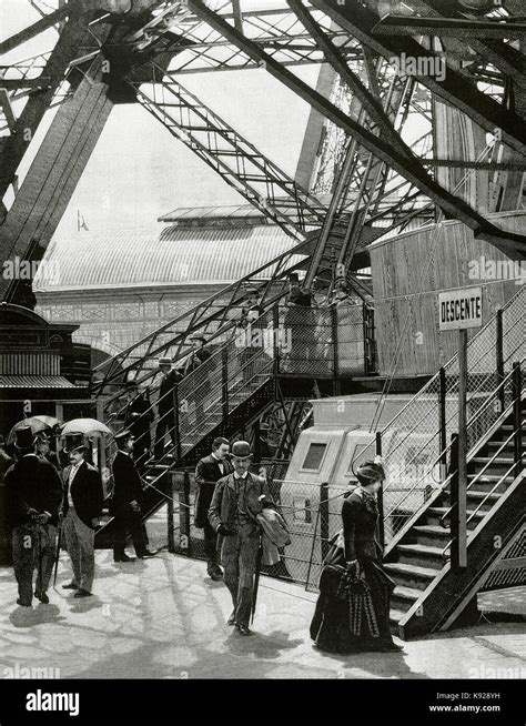 France Paris Universal Exhibition Of 1889 Eiffel Tower Interior