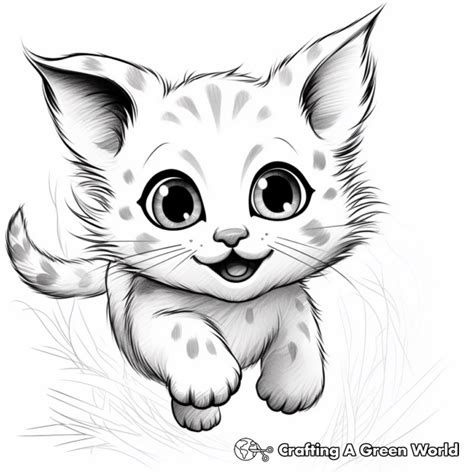 Realistic Kitten Coloring Pages Free Printable