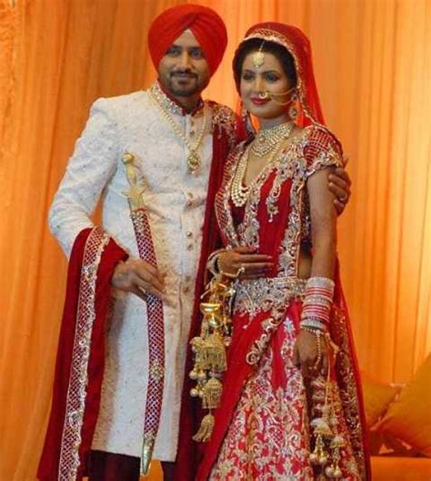 Wedding Picture Of Harbhajan Singh With His Wife – Indian Weddings