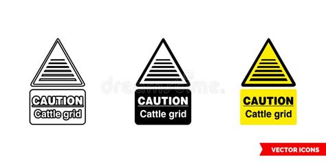 Farm Safety Hazard Signs Icon Set Of Color Types Isolated Vector Sign