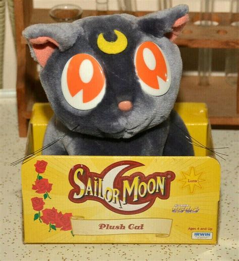 Sailor Moon Luna Stuffed Toy Plush Doll Black Cat 2000 Guardian Cat