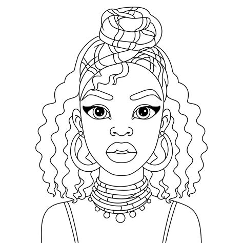 Black Girl Coloring Book Digital Coloring Book For Girls Etsy