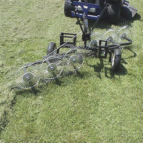 Strongway Inline Acreage Rake 55in W 6 Tine Reels Northern Tool