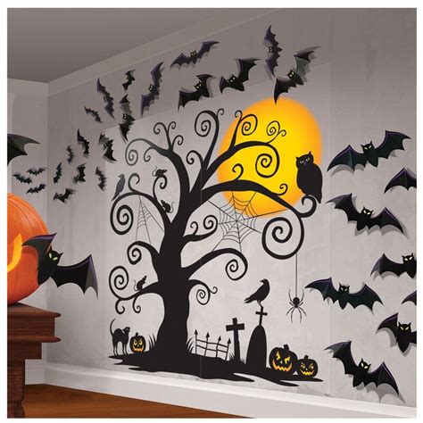 Halloween 32 Piece Modern Scene Setters Wall Decorating Kit Set ...