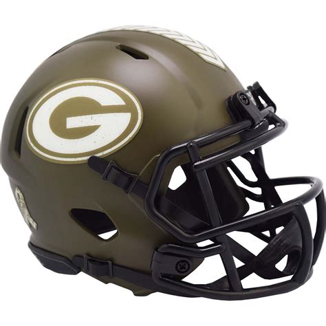 Green Bay Packers 2022 Salute To Service Riddell Speed Mini Helmet