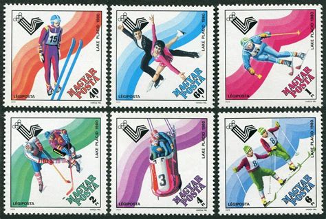 Hungary C410 C415 C416 MNH Lake Placid 1980 Ski Jump Figure Skating