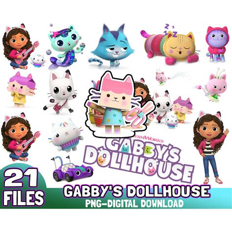 Gabbys Dollhouse Digital Papers Cliparts Png Inspire Uplift