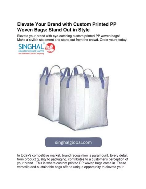 PPT Elevate Your Brand With Custom Printed PP Woven Bags Stand Out