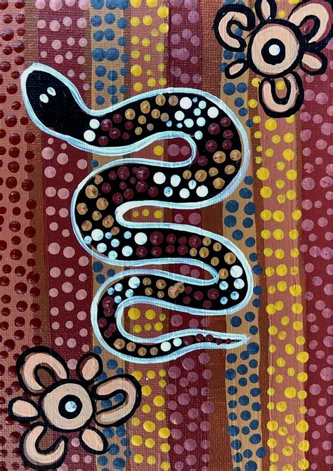 Australian Aboriginal Animal Art Snake