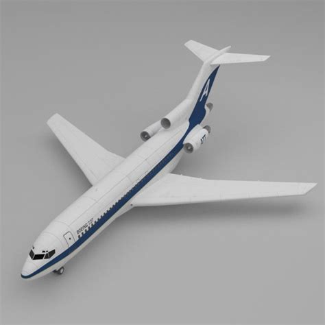 Plane boeing 727 3D Model - 3DHunt.co