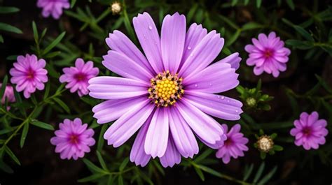 Premium AI Image | purple daisy free photo HD background