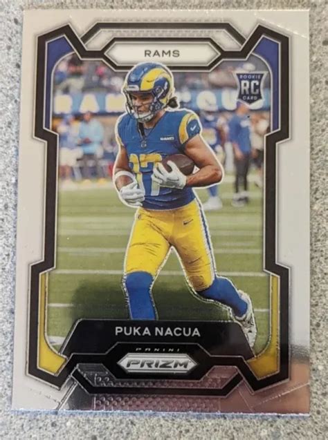 Carte Recrue Puka Nacua Panini Prizm Rc Los Angeles Rams Wr