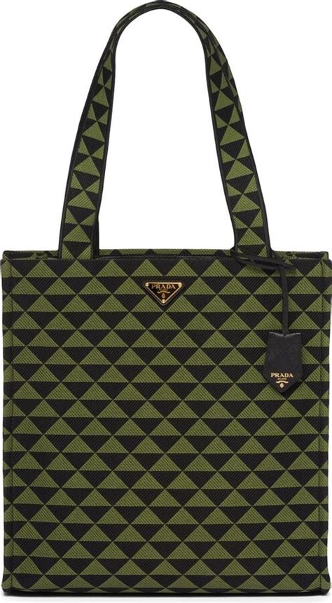 Prada Large Symbole Embroidered Tote Bag Shopstyle