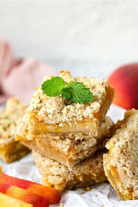 Peach Crumble Bars Recipe