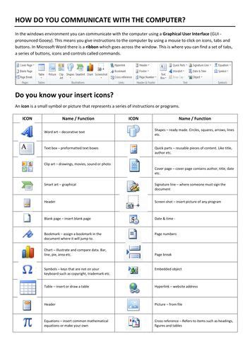 Microsoft Word Icons Worksheet Live Worksheets 54 Off