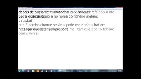 Como Fazer Virus No Bloco De Notas YouTube