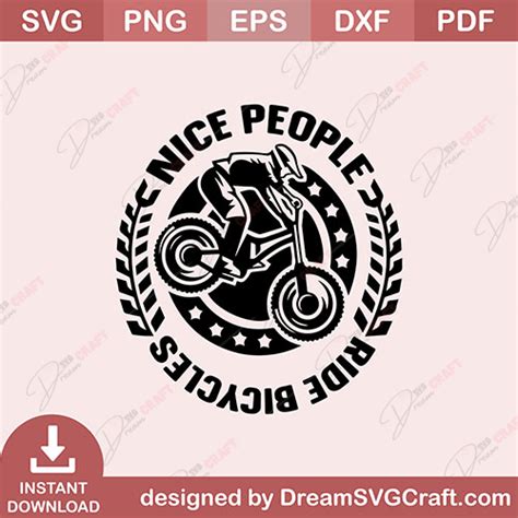 Nice People Ride Bicycles Svg