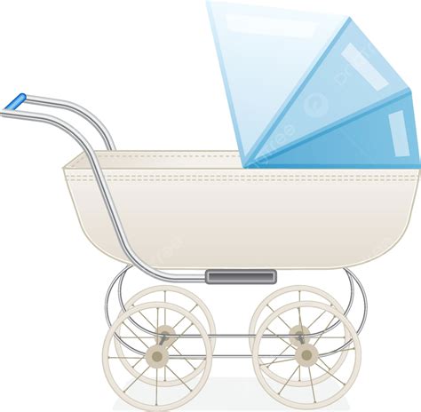 Baby Strollers Vector Hd Png Images Blue Baby Stroller For Boy Kid