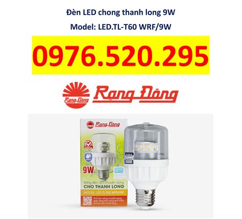 Đèn LED Chong Thanh Long Rạng Đông 9W Model: LED.TL-T60 WRF/9W - Giải ...