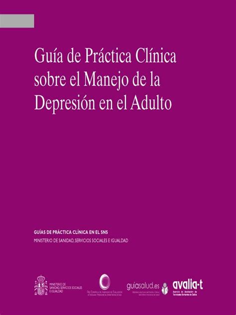 Gu A De Pr Ctica Cl Nica Sobre El Manejo De La Depresi N En El Adulto