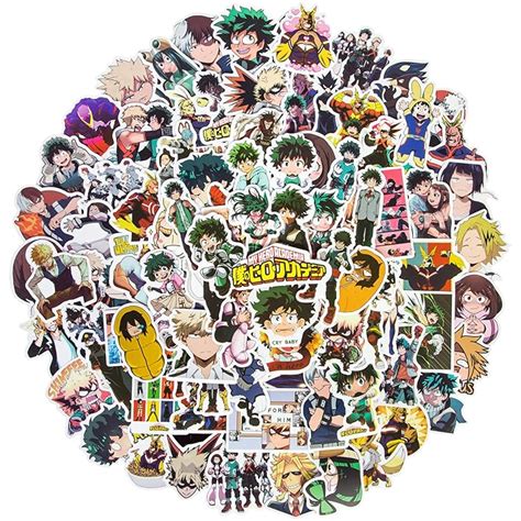 Buy 100Pcs My Hero Academia Stickers For Water Bottles Vinyl Anime