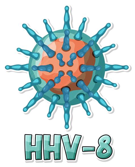 Free Vector | Human herpesvirus 8 hhv 8 on white background