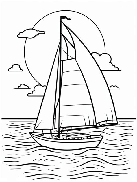 Dessin de bateau à voile à imprimer Francais rapide