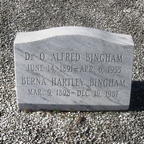 Dr O Alfred Bingham Find A Grave Memorial