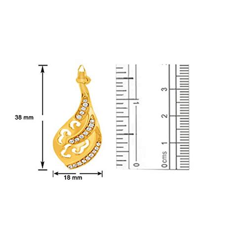 Mahi Valentine Love Gold Plated Magnificient Curve Pendant With