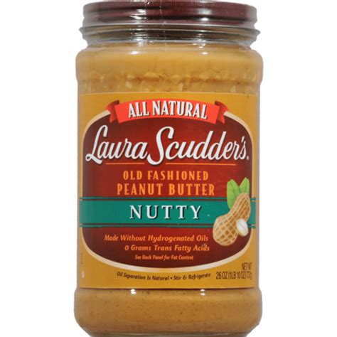 Laura Scudders Peanut Butter Old Fashioned Nutty 26 Oz From