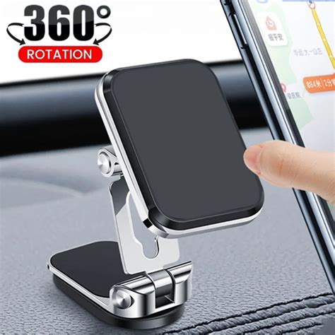 Support De T L Phone Magn Tique Pour Voiture Support Rotatif Et Pliable