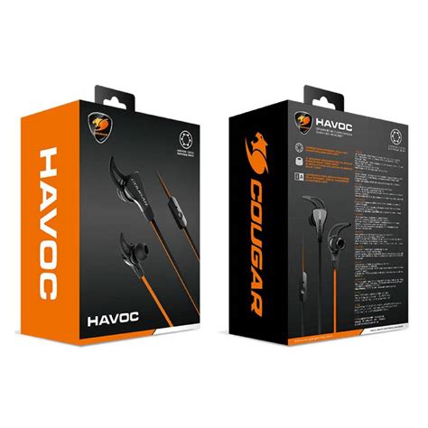 Ripley AUDIFONOS GAMER COUGAR HAVOC CABLEADO JACK 3 5MM NEGRO