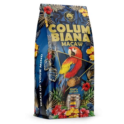 Kawa Columbiana Macaw Ziarnista Świeżo Palona 100 Arabica Blue Orca