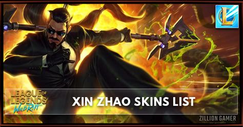 Xin Zhao Skins League Of Legends Wild Rift Zilliongamer