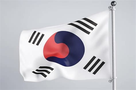 Premium Ai Image South Korea National Flag Isolated Ai Generated