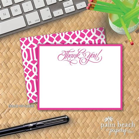 Calligraphy Thank You Notes Flat Notecards Correspondence - Etsy