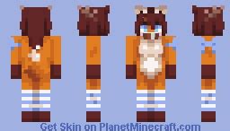 Furry foxdeer girl Minecraft Skin