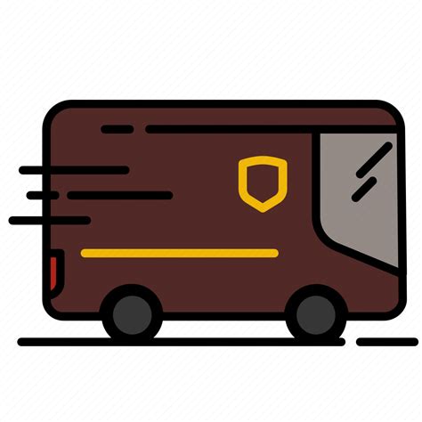 Delivery Ecommerce Electric Logistics Shipping Truck Ups Icon