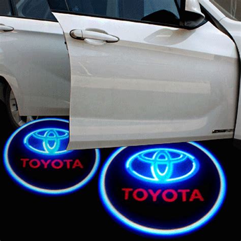 Für Toyota Logo Gewidmet Keine Bohren 3W 12VLED Laser Willkommen