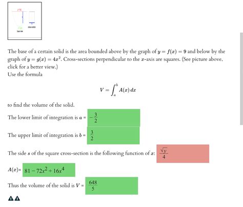 Solved The Base Of A Certain Solid Is The Area Bounded Above Chegg