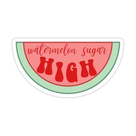 Harry Styles Watermelon Sugar Sticker Sticker By Gracecmoh In 2021 Harry Styles Watermelon