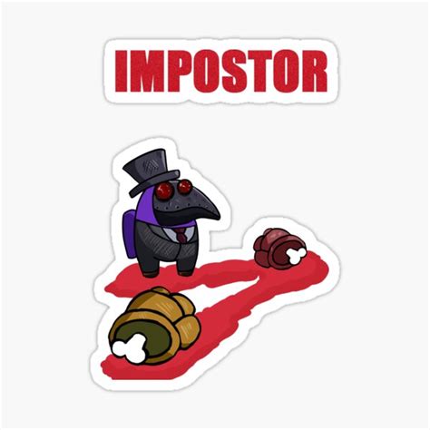 Among Us Plague Doctor Stickers | Redbubble