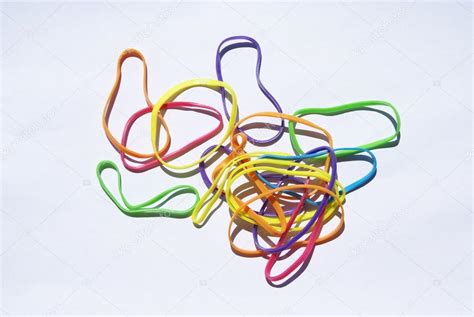 Colourful Stationary Elastic Rubber Bands — Stock Photo © Rose4 70587665