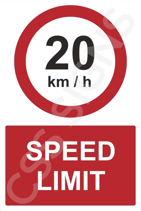 Speed Limit Kmh Traffic Sign White Background Stock Vector Off