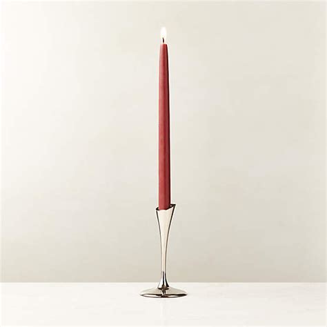 Coraline Silver Plated Double Modern Taper Candle Holder Cb2