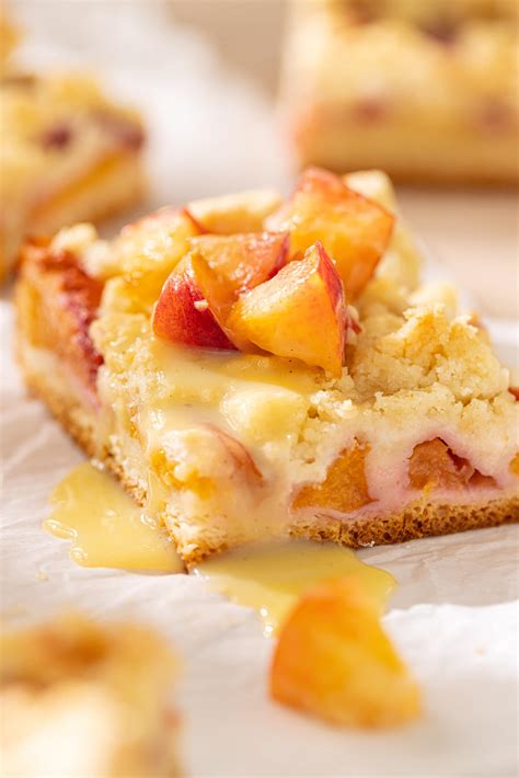 Peach Streusel Coffee Cake Pfirsich Kuchen Red Currant Bakery