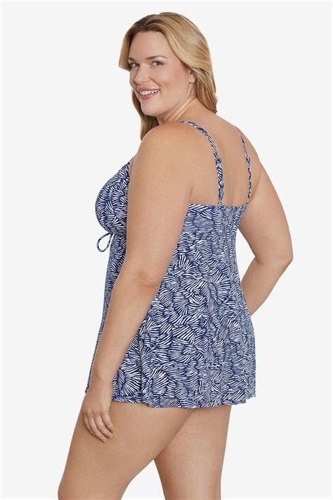 Shape Solver By Penbrooke Plus Size Empire Swimdress Shifting Shapes