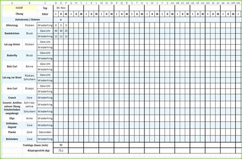 Trainingsplan Vorlagen Kostenlos