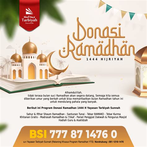 DONASI RAMADHAN 1444 HIJRIYAH Yayasan Tarbiyah Sunnah