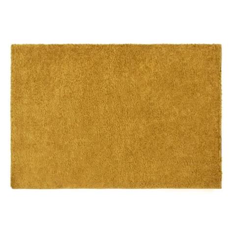 Tapis shaggy à poils longs 120 x 170 cm Jaune moutarde MILINIO